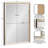 Sherita Metallic Rectangle Bathroom Wall Mirror-755098455-755098449