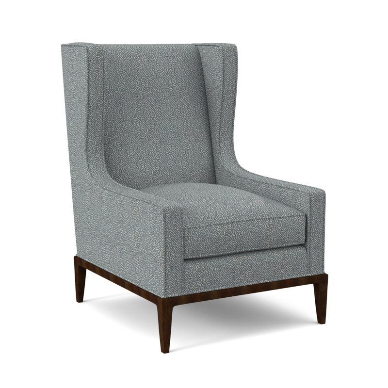 Fauteuil à oreilles 28 po Claxton, Noyer américain, Cyan Maya