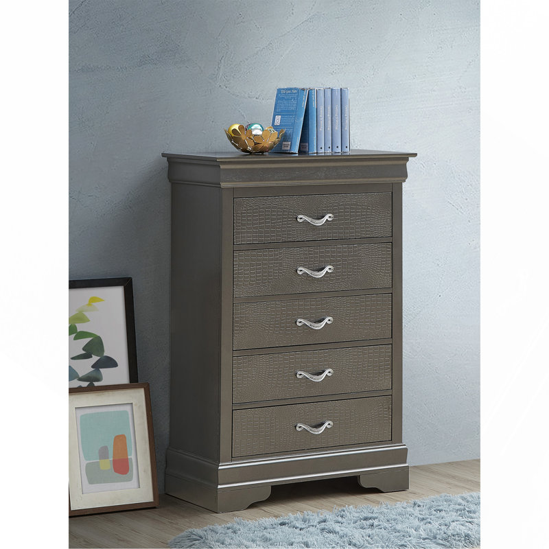 Commode noire élégante en métal transitionnel, Métallique