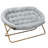Folding Double Saucer Chair With Steel Frame-1185112905