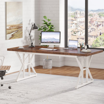 Metal Base Computer Desk