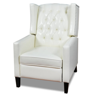 Davlat Recliner Chair, Leather Recliner Sofa with Soft High-Resilience Cushion, Living Room Chair