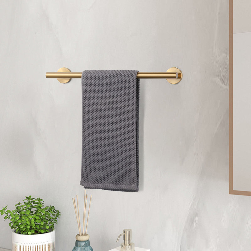 Barre à serviettes murale SUS304, H 2 po x l 16 po x P 3,1 po, Doré