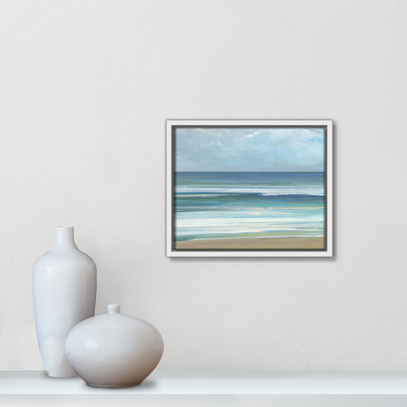 «Gentle Waves I» par Sally Swatland, H 9,5 po x l 11,5 po, Blanc