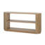 Console Modern Modern - Table de canapé mince avec tablette ouverte et grain de bois élégant-695027346