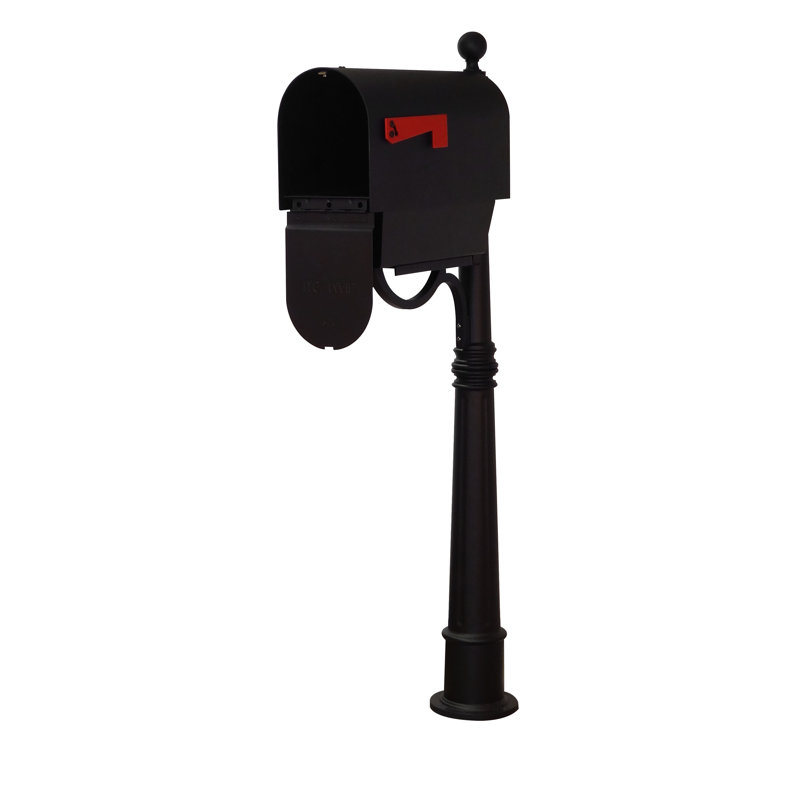 Boîte aux lettres trottoir en acier avec poteau ashland inclus Titan