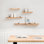 Tablettes flottantes murales en bois massif Valetta