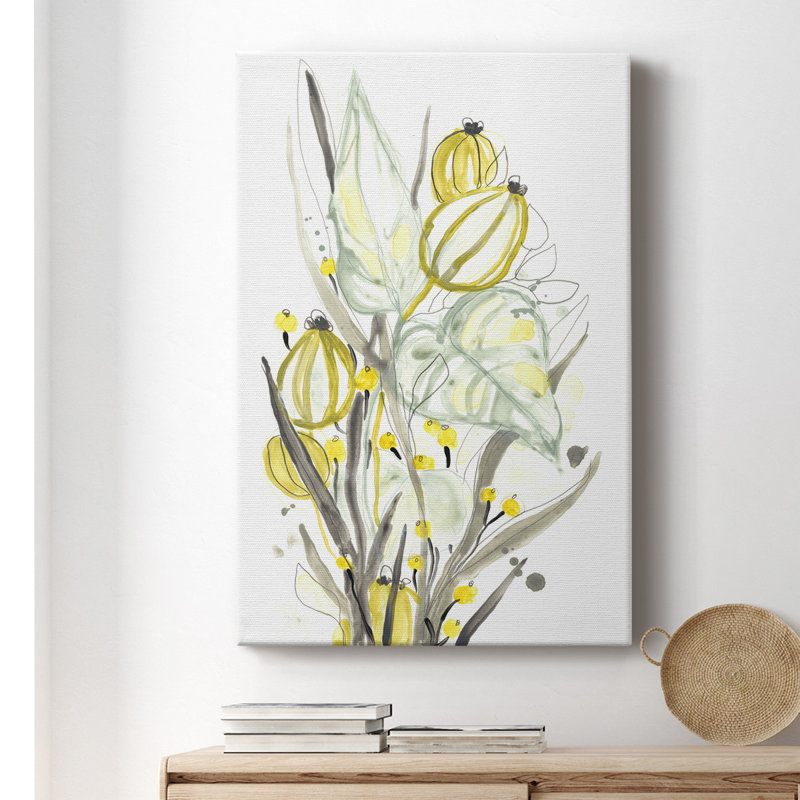 Ethereal Citron I - Wrapped Canvas Painting, 36" H x 24" W x 1" D