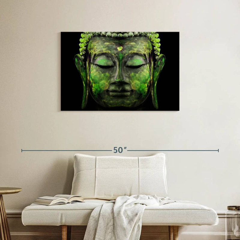 Adella Green Buddha, 24" H x 36" W