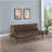 Convertible Sofa Bed With Comfortable Sinuous Spring Construction And Retro Wood Legs, Perfect For Modern And Stylish Living Spaces-444491441