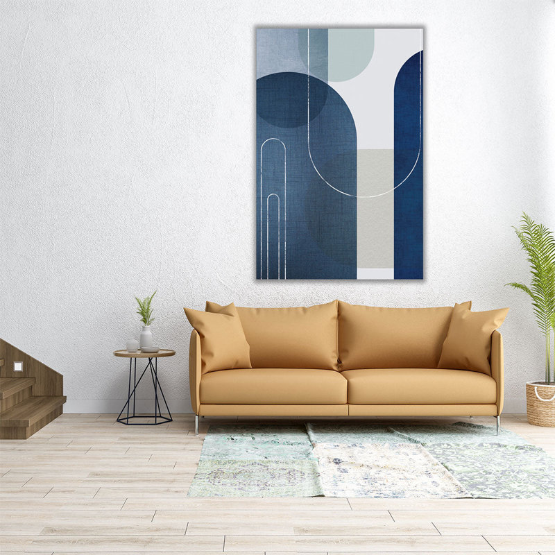 Blue Linen Mountains 1 - reproduction d'art sur toile, H 36 po x l 24 po