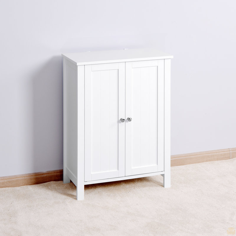 Armoire de rangement pour salle de bain avec tablette réglable à double porte