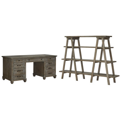 Executive Desk With Bookshelf
