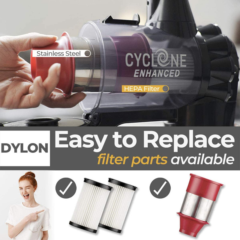 Aspirateur-balai sans fil Roomie Dylon, autoportant, jusqu'à 25 minutes, système de filtration avancé