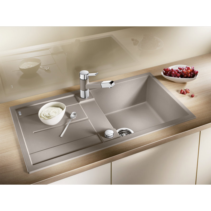 Metra Single Bowl Inset Kitchen Sink, Tartufo
