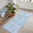  Washable Non-Slip Rug - Blue / Ivory Striped Area Rug for Living Room, Bedroom, Dining Room, and Kitchen-114442257