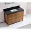 48" EBONY SINK VANITY DARK FINISH WITH WK-48 TOP 2" THICK WHITE NATURAL TOP-2115826012-2115826013