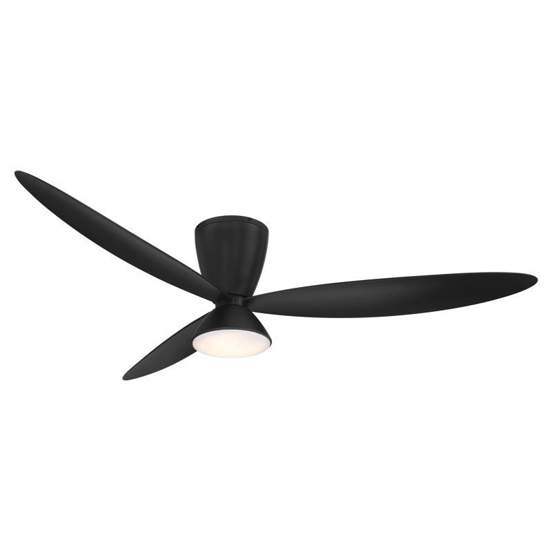 Ventilateur de plafond encastré à DEL 58 "Hourglass, Noir, Noir