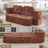 Boneless 78.7" Convertible Folding Sofa Bed Full Size, Comfy Boneless Loveseat Fold Out Couch With Pillows & Armrest-362040340