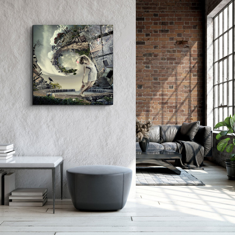 Peinture décorative en verre trempé, H 23,62 po x l 23,62 po
