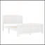Lit plateforme double en bois massif avec lattes de soutien et structure solide