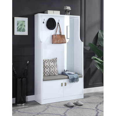 Natalina Hall Tree 43'' Wide with Bench