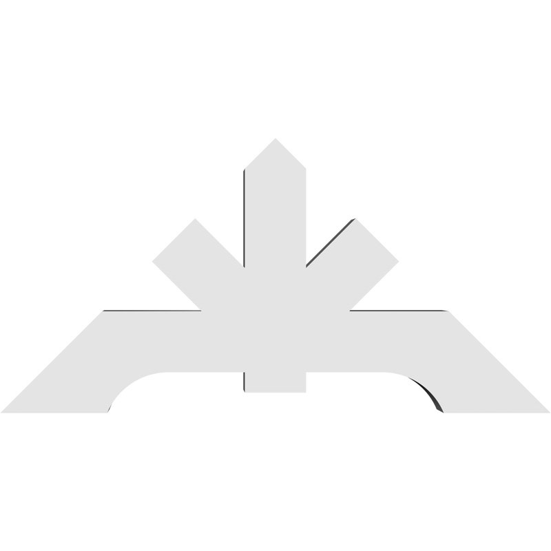 Support de pignon en PVC de qualité architecturale Vanguard, H 18 po x l 36 po (pas: 12/12), P 4 po x F 4 po