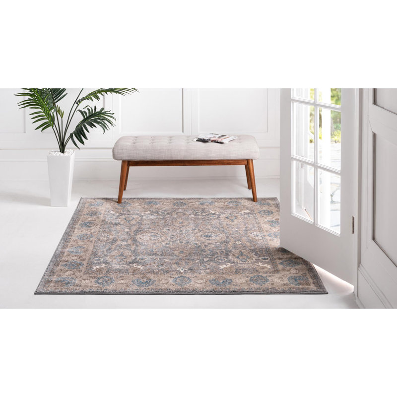 Gwendolyn Floral Indoor Rug, Square 8' - 3