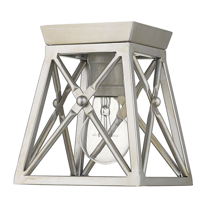Tomaso Flush Mount, Antique Silver, Antique Silver