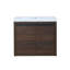 Meuble-lavabo mural simple avec plateau en résine et meuble-lavabo de 23,6 po Nariman