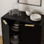 Armoire de rangement à 2 portes avec portes cannelées sculptées Arcen-468894023
