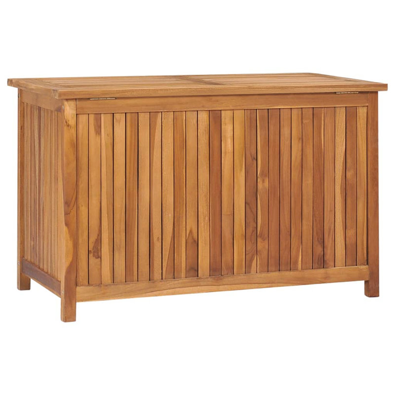 META 90 cm W 160 L Teak Solid Wood Deck Box in Brown