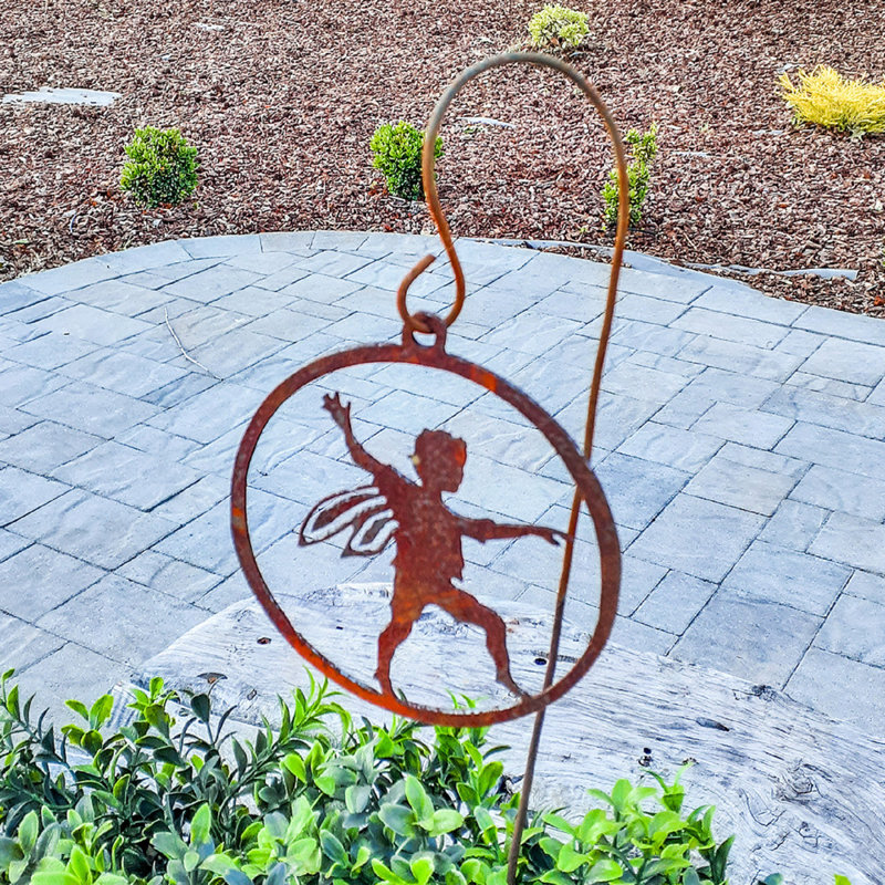 Piquet de jardin pour garçon rustique en métal
