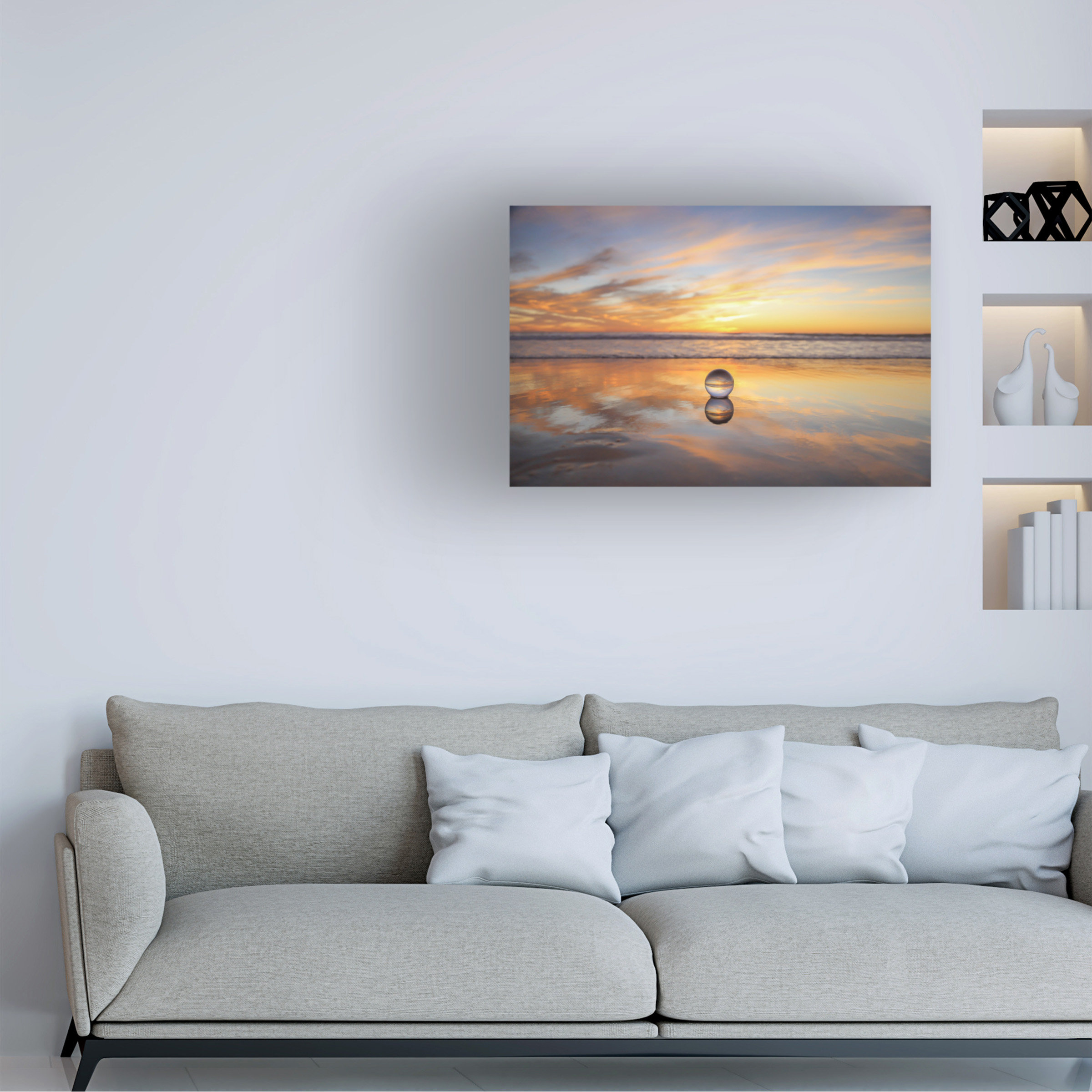 Highland Dunes Wrapped Canvas Wall Art - Jeff Poe Photography 'Dusk ...