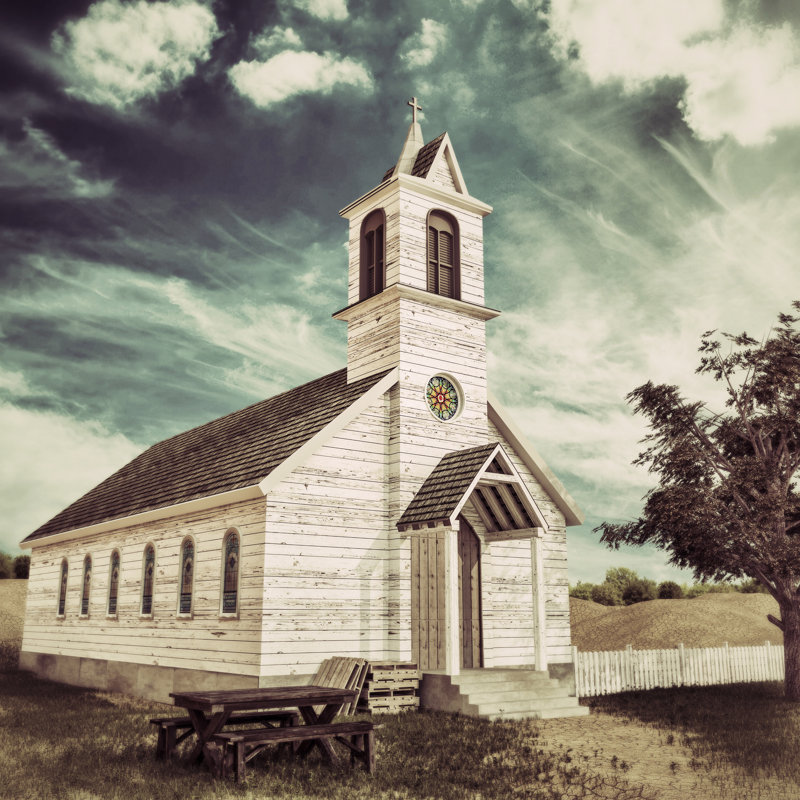 Presbyterian Church - Wrapped Canvas Print, 46cm H x 30cm W x 3.8cm D