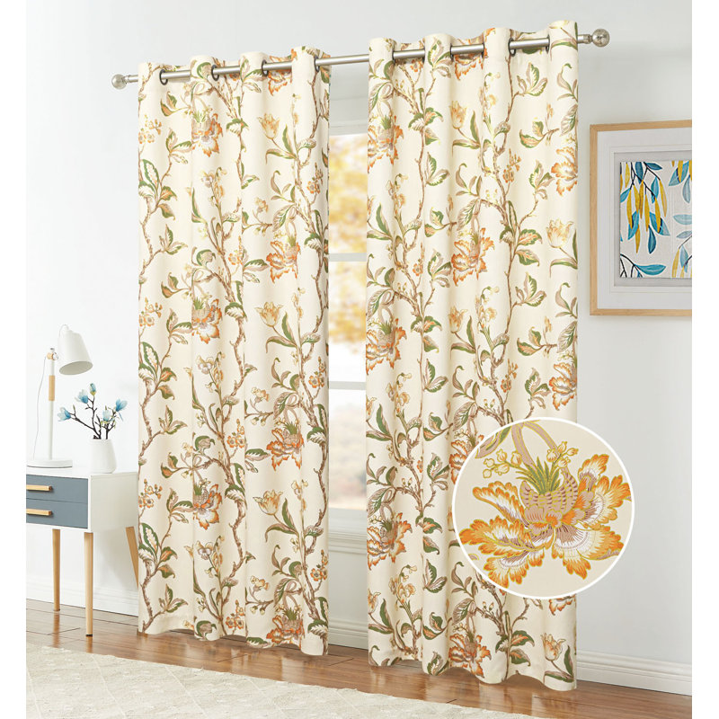 Machutte Polyester Blackout Curtain, Orange