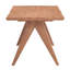 Table d'appoint carrée Velentina, finition naturelle