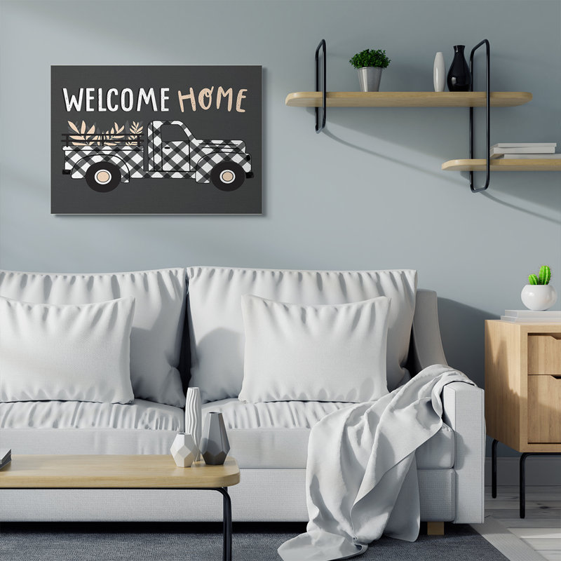 "Welcome Home" par Arrolynn Weiderhold-impression d’art graphique, Toile tendue, H 30 po x l 40 po x 1,5 po