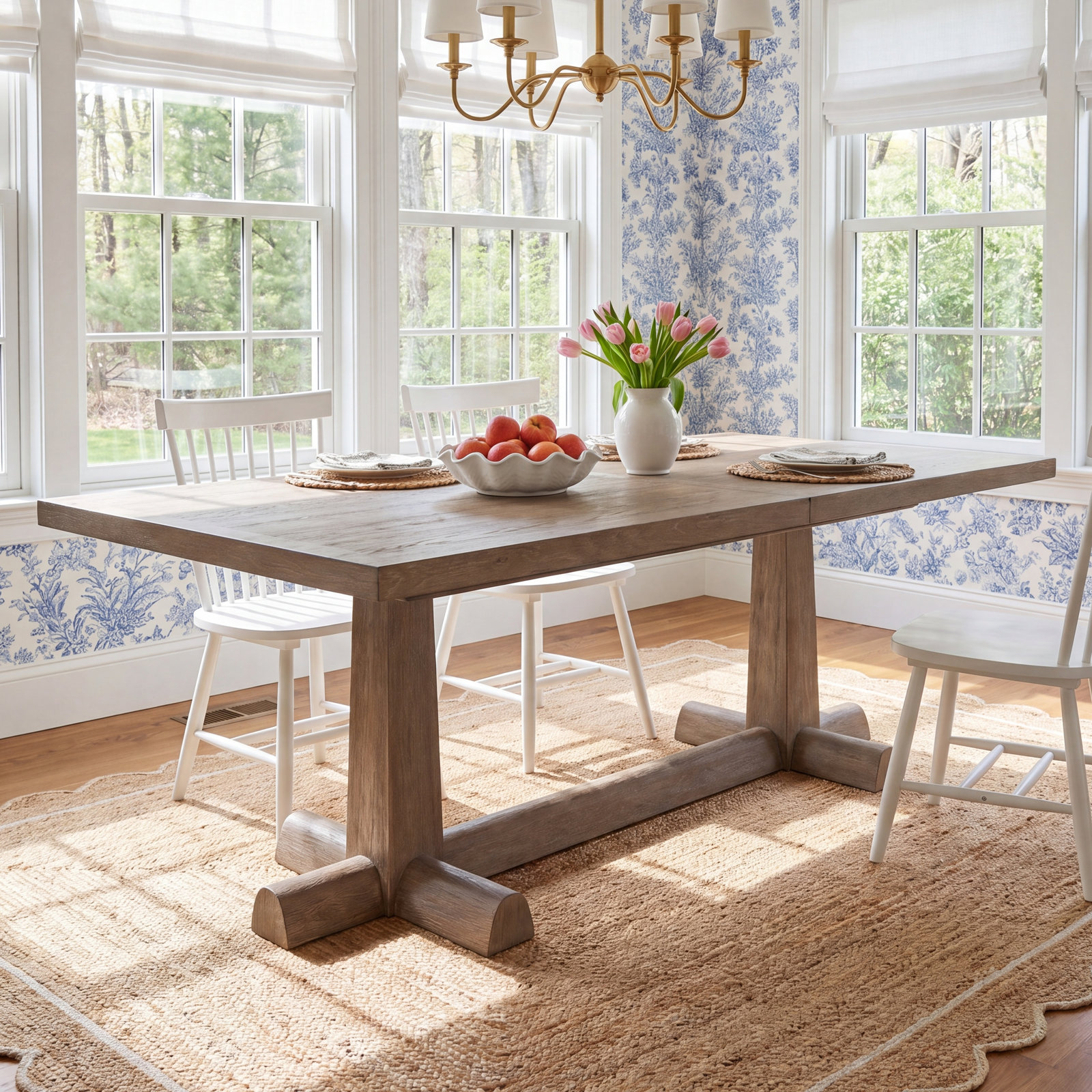 Tribeca 84" Oak Dining Table