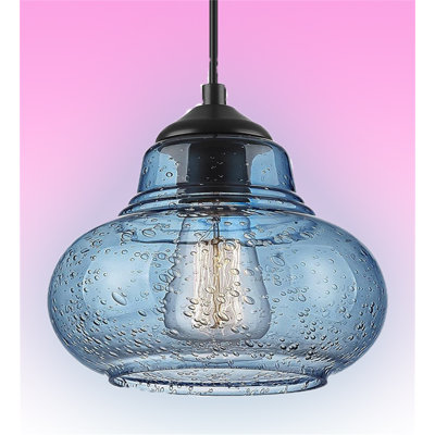 Kitchen Island Modern Blue Hand Blowing Bubble Glass Pendant Light