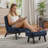  25.98'' Wide Modern Soft Upholstered Accent Chair With Adjustable Backrest And Ottoman-1566653445
