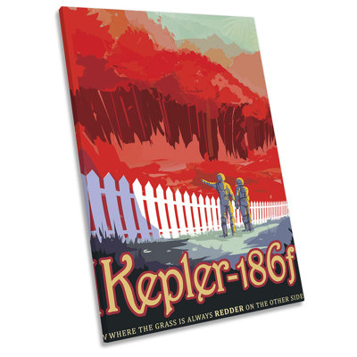 Kepler-186F NASA Space Tourism - Wrapped Canvas Painting