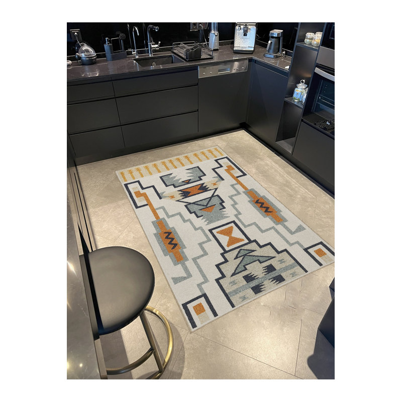 Tapis tissé crème Mosso, 4 pi 7 po x 6 pi 7 po