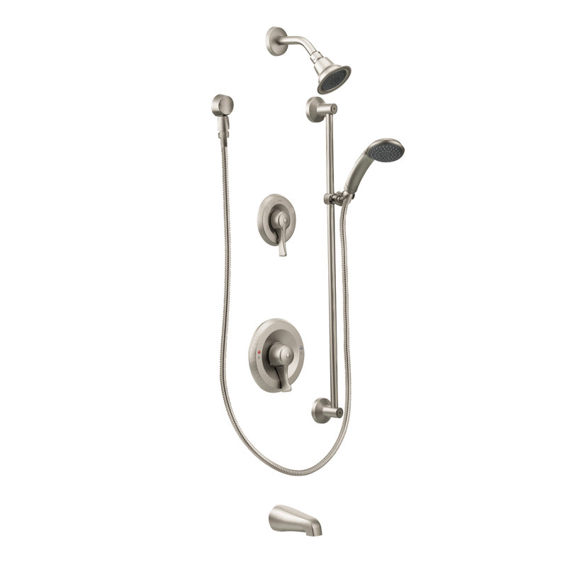 Commercial M-Dura Complete Shower Faucet, Brushed Nickel