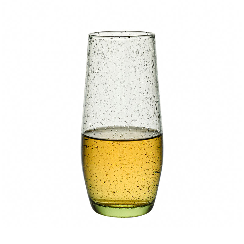 Provence Stemless Flute, Clear/Basil