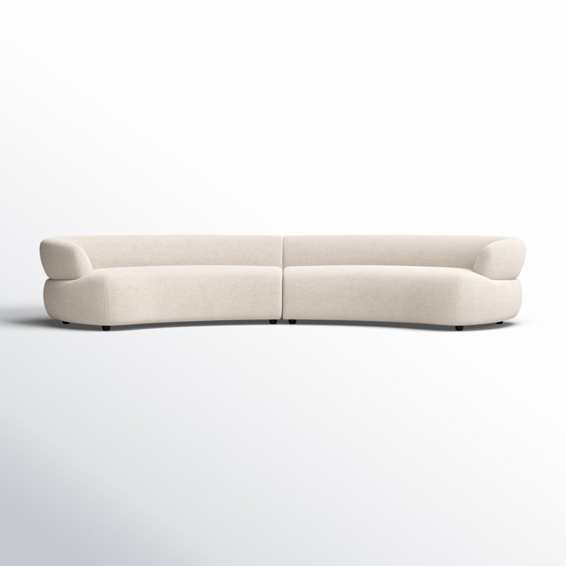 Belen Chaise Sectional, Nomad Snow Polyester Blend