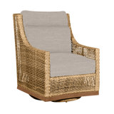 Outdoor Peninsula Gliding Wicker/Rattan Chair with Cushions