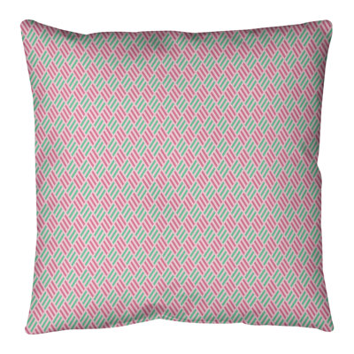 Coussin décoratif en losanges à rayures elizabeth katelyn