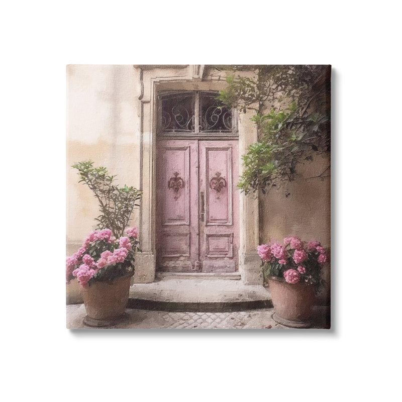 Porte florale rose par Riley B, H 36 po x l 36 po x P 1,5 po