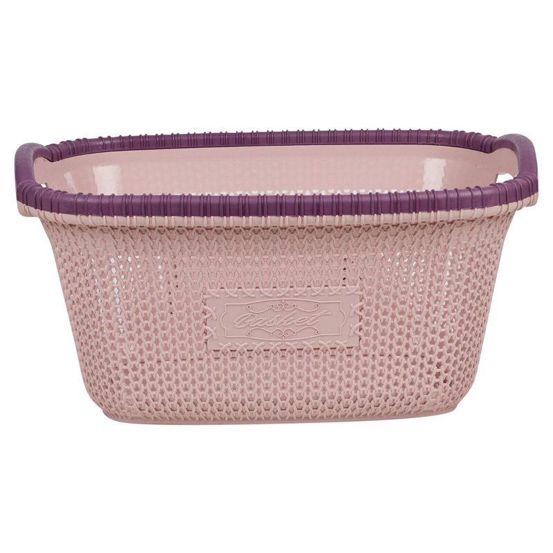 Rebrilliant Plastic Decorative Basket, Pink